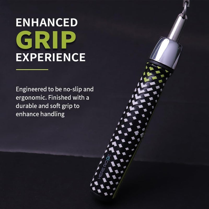 WILLGOO HEREROPE 1/4LB Weighted Jump Rope for Speed, Cardio, Boxing & Workout, Skipping Rope with Ball-bearing, Comfortable & Ergonomic Grip, Tangle Free Cable, Jump Ropes for Men Women Fitness - Image 2